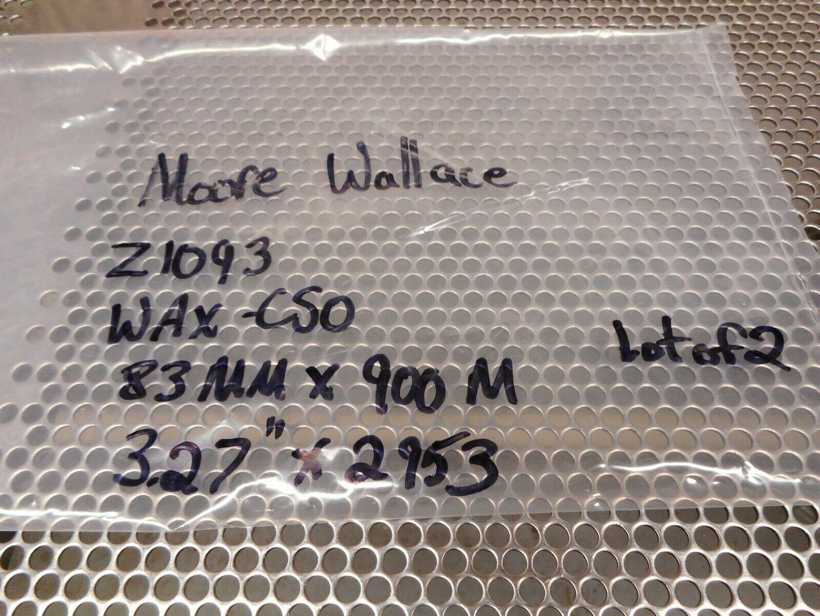 Moore Wallace Z1093 WAX-CSO 83MM x 900M 3.27″ x 2953 New (Lot of 2)