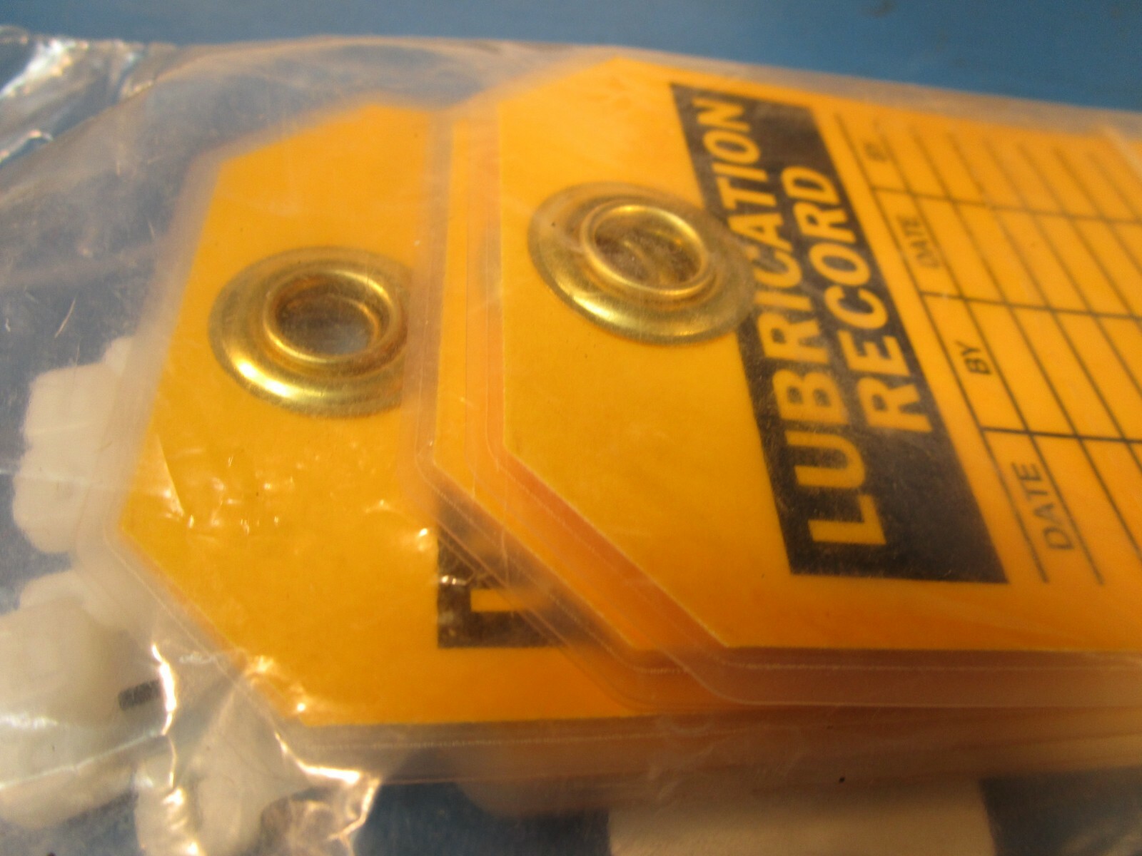Lot of 10 Brady 86447 Lubrication Record Tag, 3″ x 5 3/4″ Yellow,Grainger 8PHT5