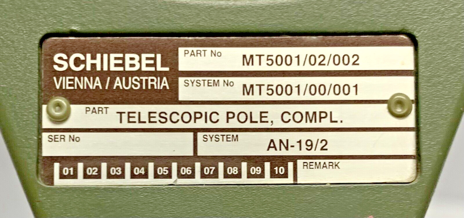 Schiebel – Austria Mine Detecting Set AN-19/2 6665-21-906-1023