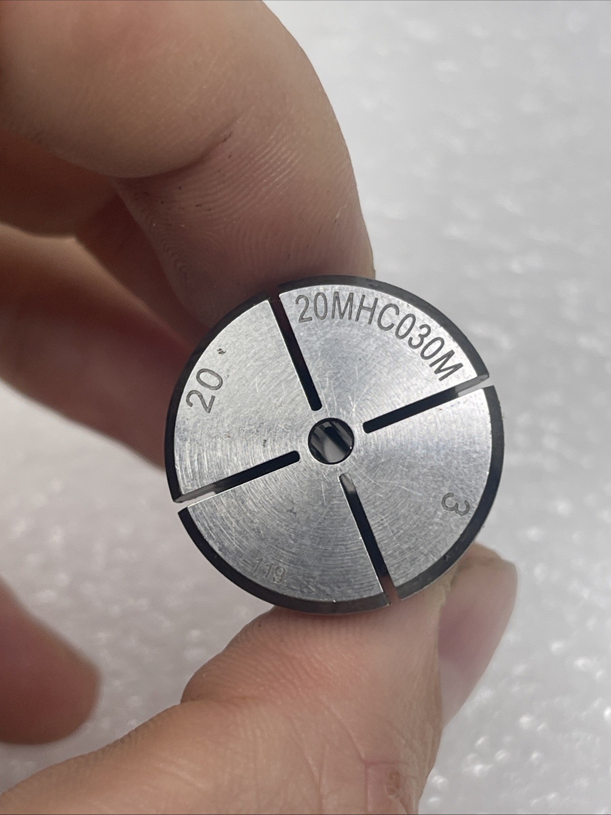 ERICKSON 20MHC030M Hydraulic Chuck Sleeve, 3mm ID x 20mm OD