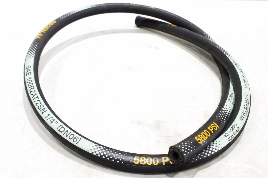1/4″ I.D. Continental Contitech Hydraulic Hose 3′ 9″ Length SAE 100R2AT/2SN
