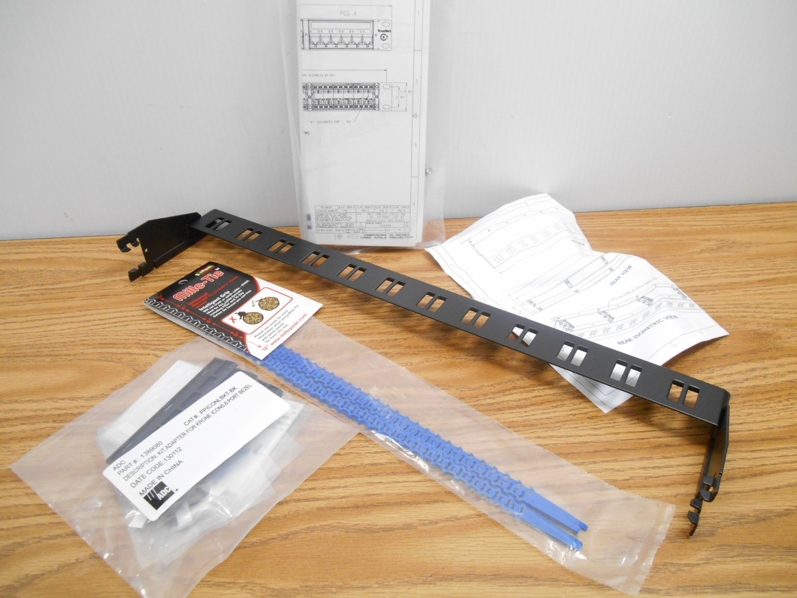 Adc 1389080 Ppiconlbkt–Bk Adapter Kit for Krone Icons, 6 Port Bezel