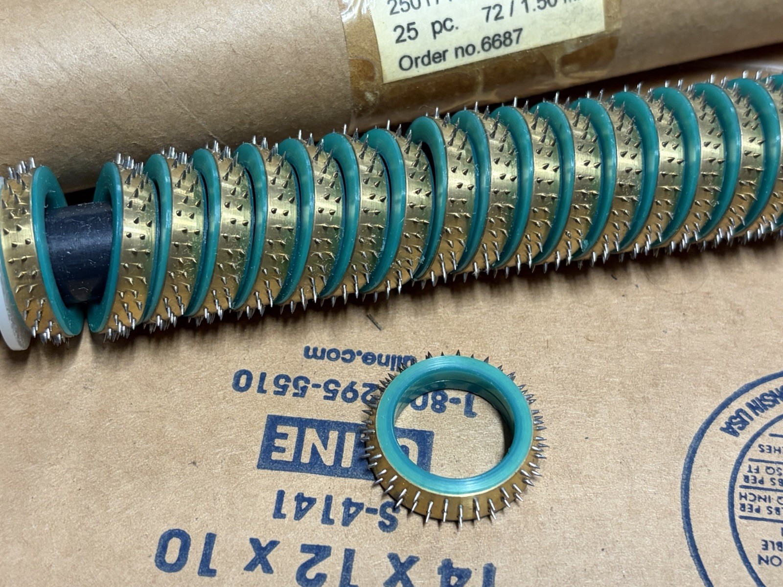 37pc 72/ 1.50mm temple rings for automatic weaving loom 17mm ID 25mm OD 6mm high