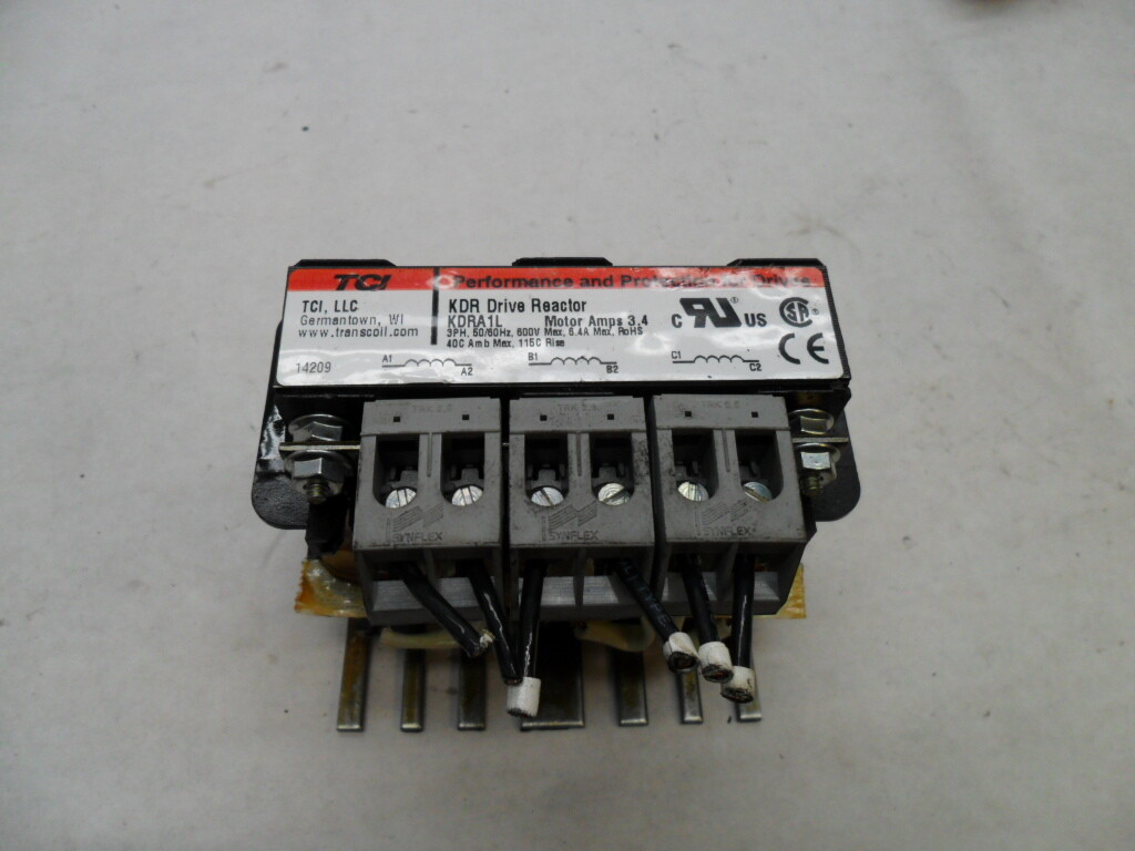 TCI KDRA1L KDR DRIVE REACTOR 3PH 50/60HZ 600V 6.4A