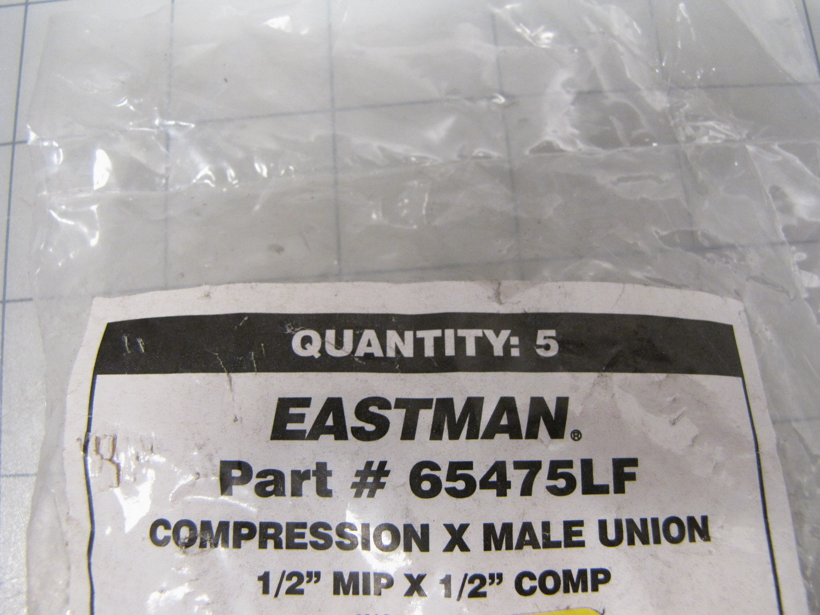 5pk Eastman 65475LF Compression X Male Union, 1/2″ MIP x 1/2″ Comp NEW