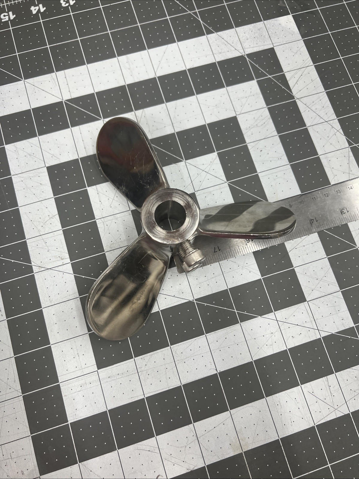 Stainless Steel Mixing Agitator Propeller 20mm Shaft Bore 175mm Diameter 3 Blade
