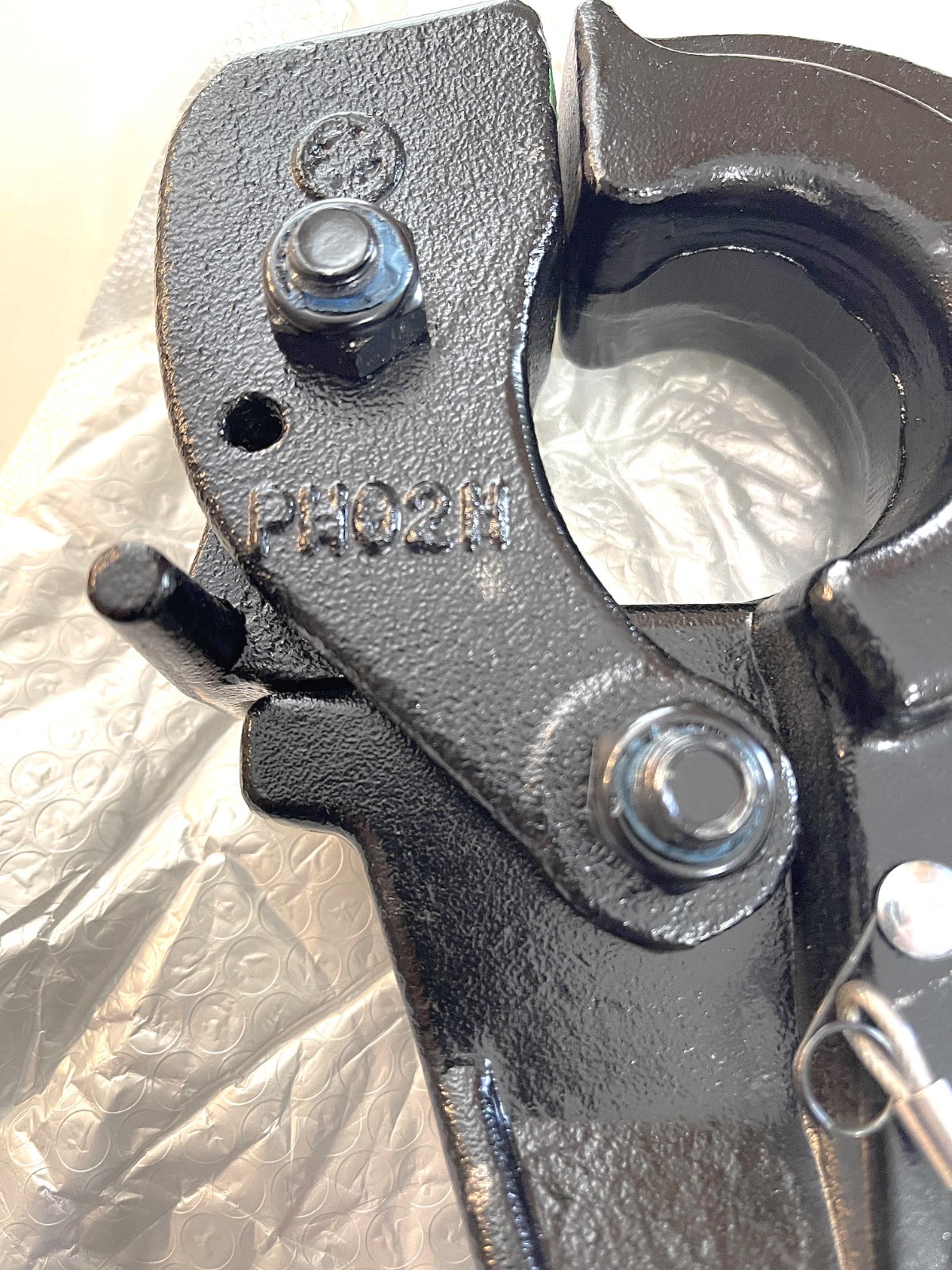 Forged Pintle Hook Hitch 10 T/20000 lbs 2 in Hook Receiver 2 1/2 in Lunette Ring
