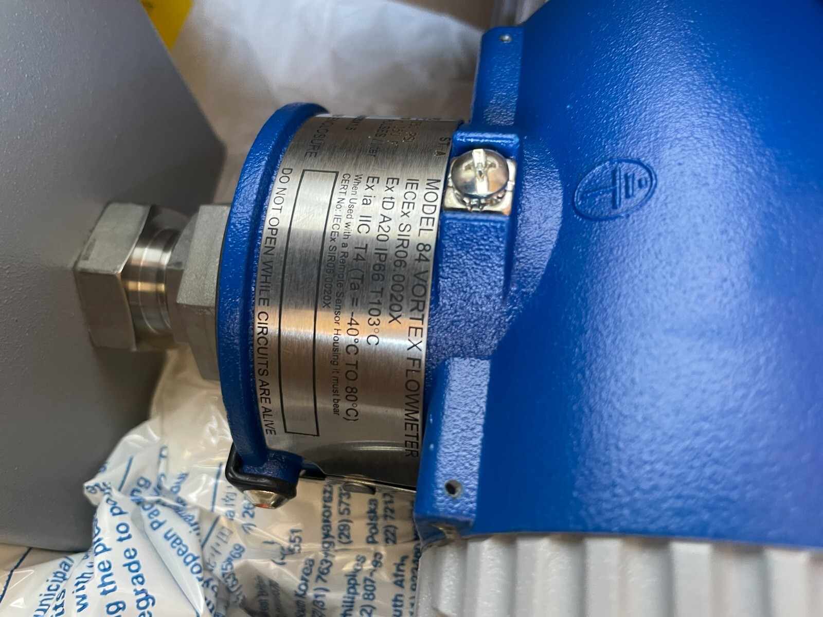 Foxboro 84S-T02TJRL-LMN 250PSI 350’F Vortex Flowmeter New in Box