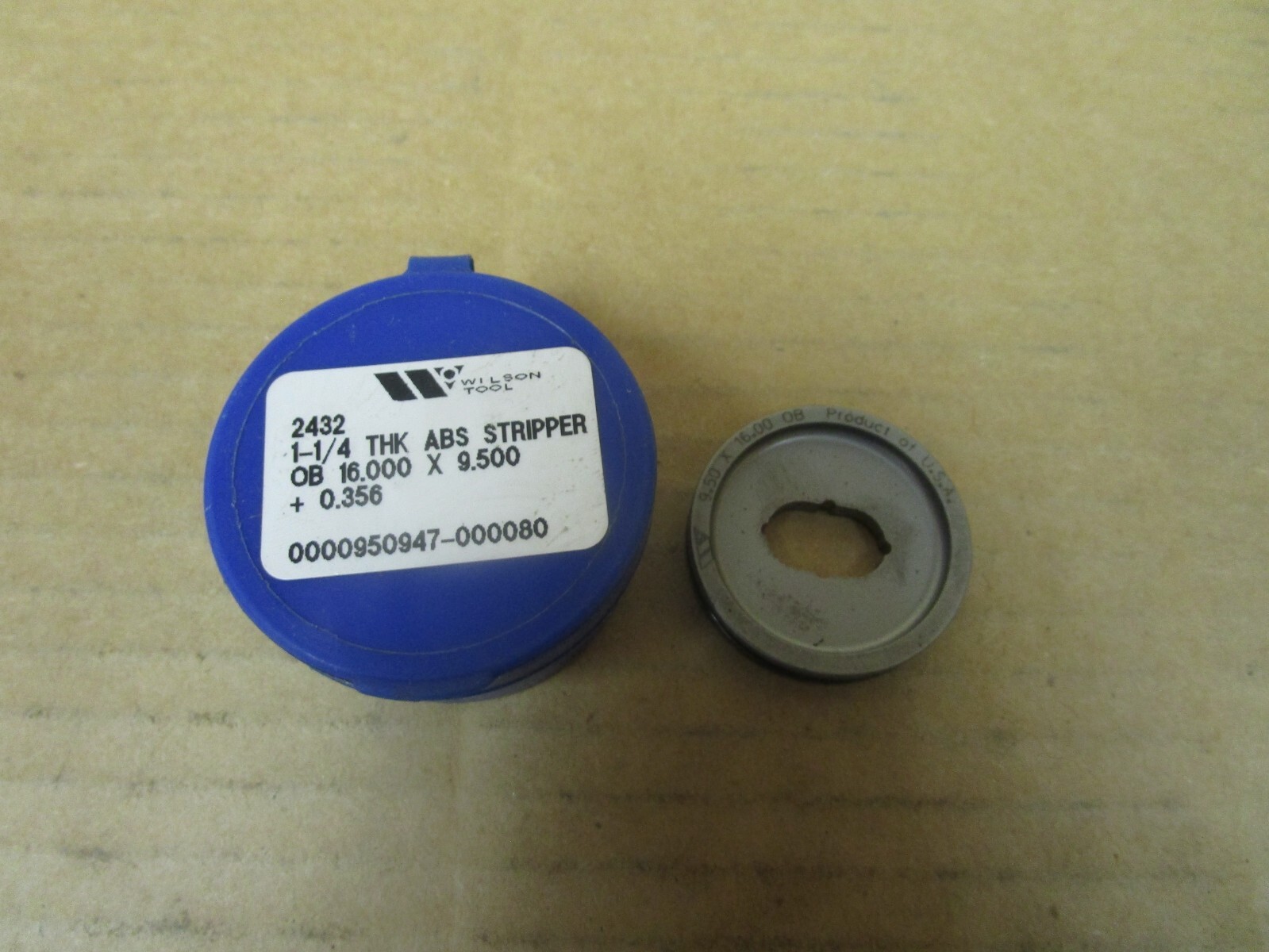 NEW WILSON TOOL 2432 1-1/4 THK ABS STRIPPER OB 16.000 X 9.500 + 0.356