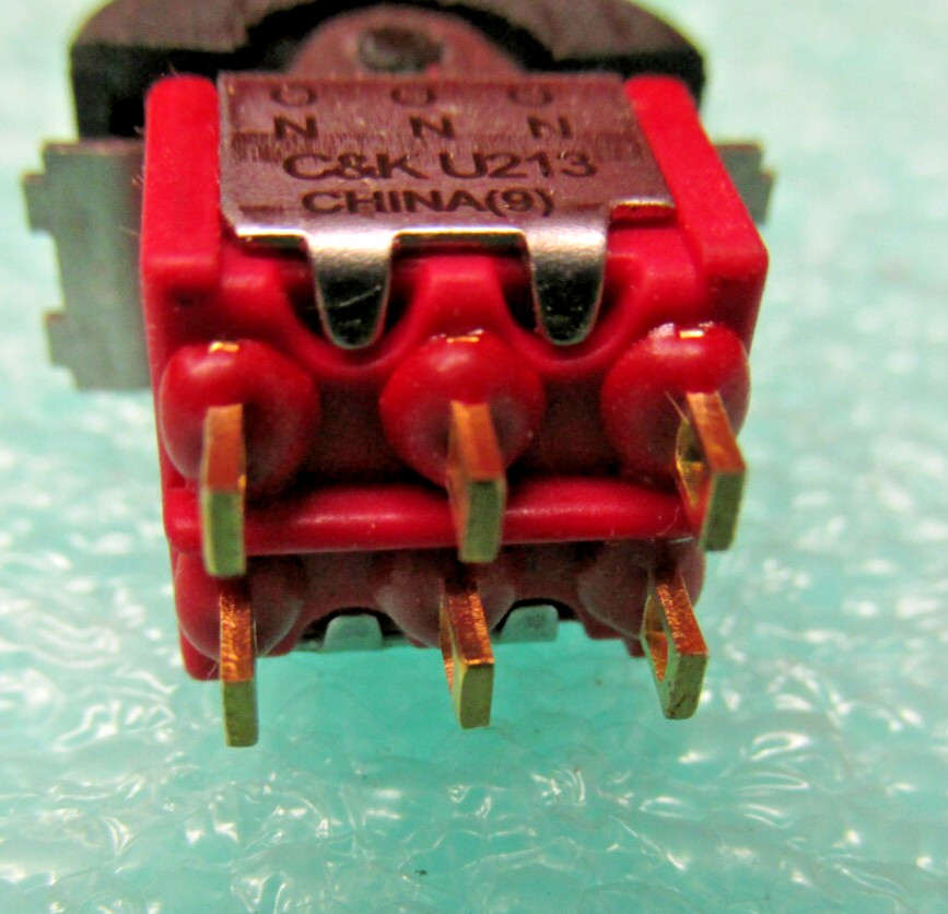 24-NEW 2PC C&K Components U213 Miniature Toggle Switch 6-PIN 2A 120VAC ON ON MOM
