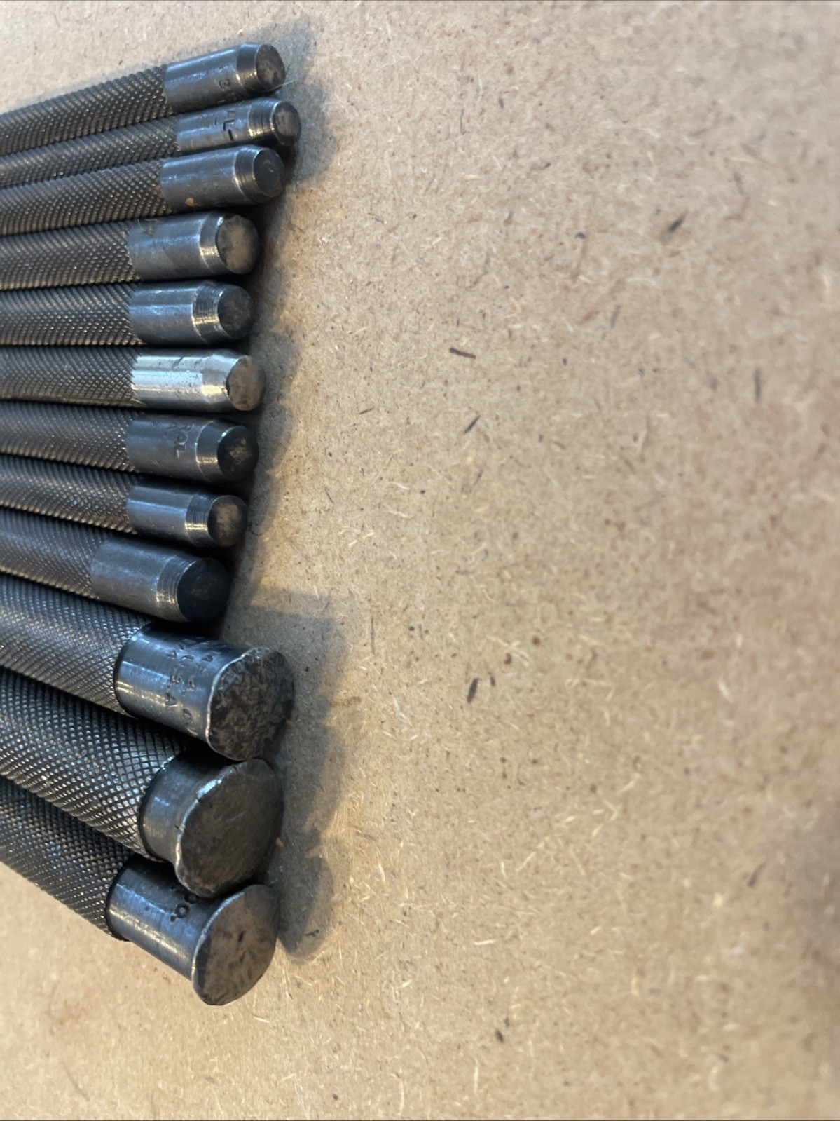 12 General Tools manual Drive Pin Punches. Some smashed heads.