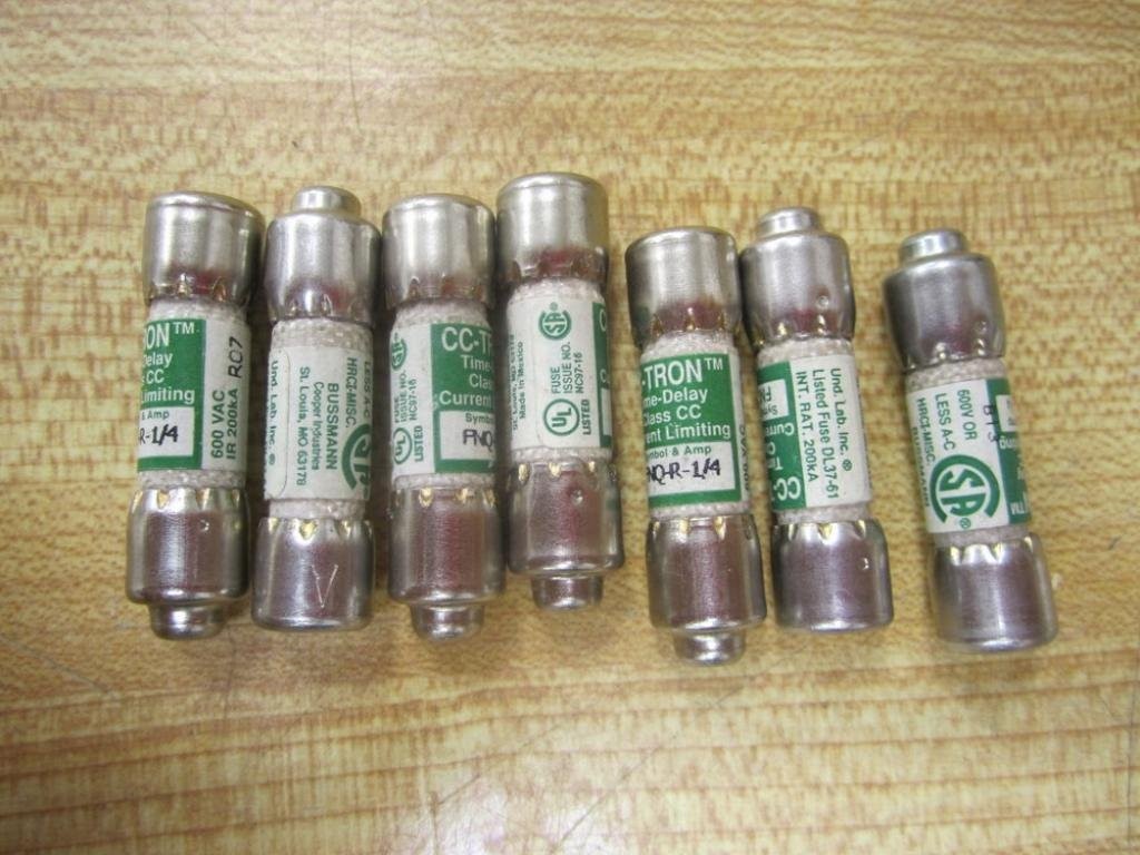 Bussmann FNQ-R-1/4 CC-Tron Buss Fuse FRQR14 (Pack of 7) – New No Box