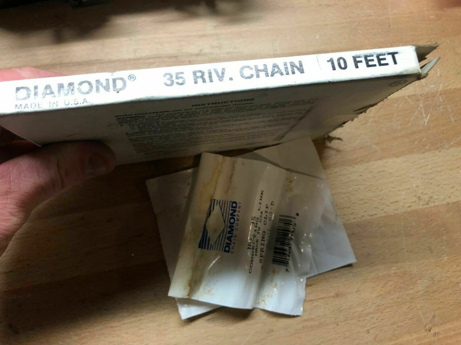 DIAMOND X-128203-010 ROLLER CHAIN 35-3 RIV 10FT 3/8″ PITCH NEW