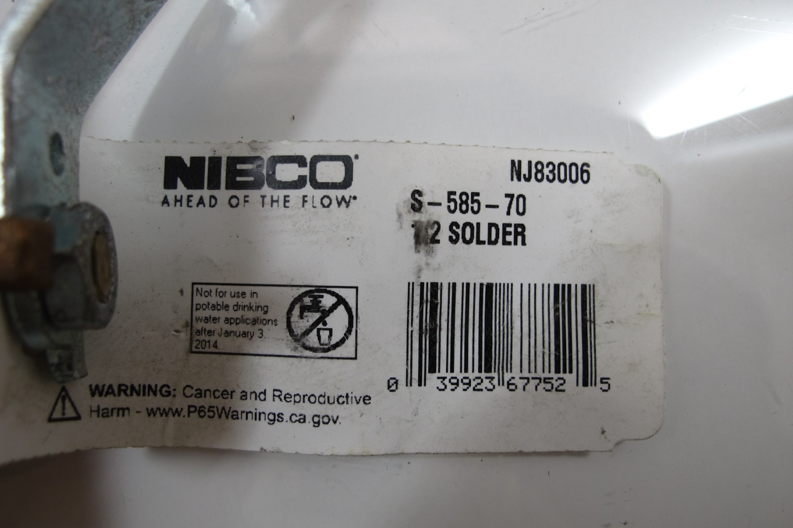 Nibco S-585-70 1/2″ 600# Brass Full Port sweat ball valve