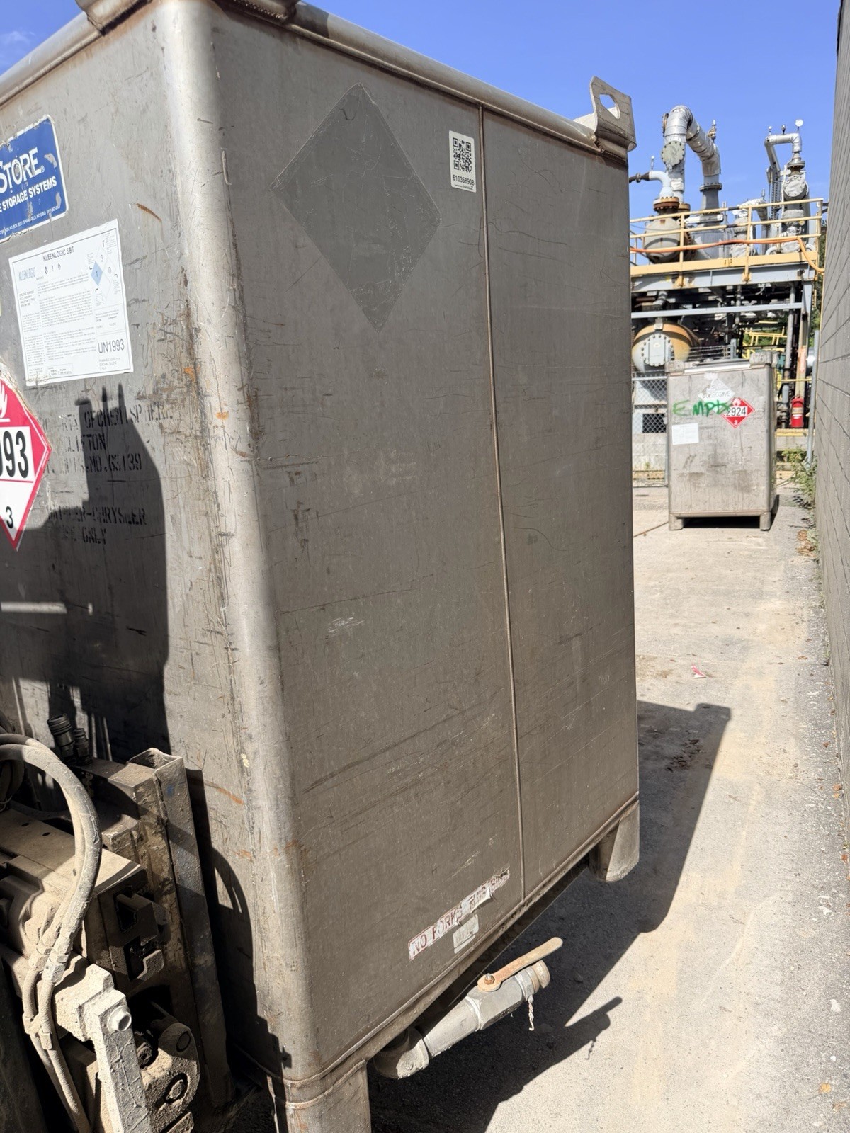 TransStore (clean) ECOsafe Stainless Steel IBC Tote Tank, 2 inch discharge