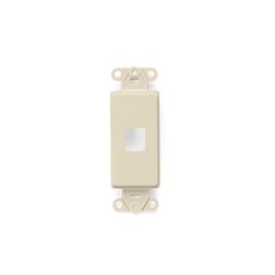 Leviton 41641-I 1 Port Flush Mount Ivory QuickPort Decora Insert