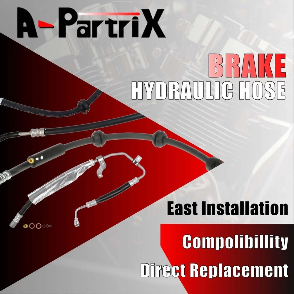 2PCS Front Brake Hose Front Brake Line Brake Hydraulic Hose Fits Ford F-100 1…