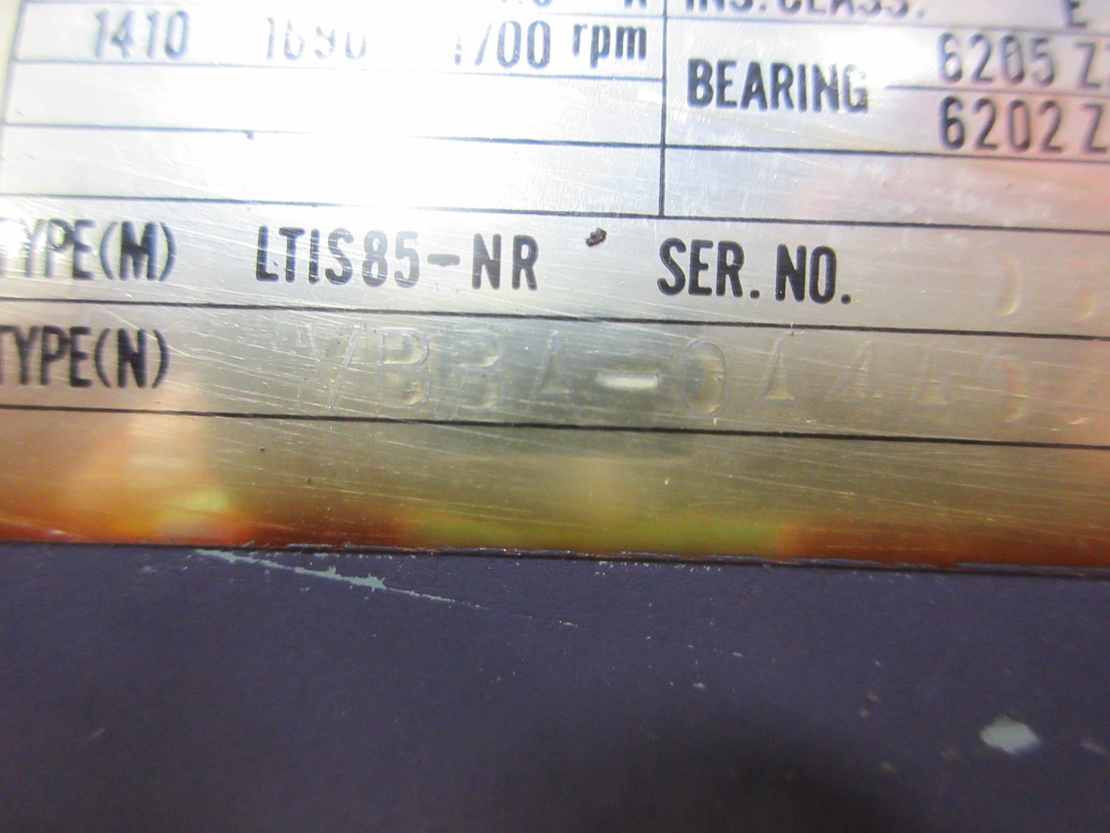 1996 CITIZEN L25 CNC NACHI MOTOR LTIS85-NR VBBA-0A4A04 VDS-0B-1A2-TU-1731K PUMP