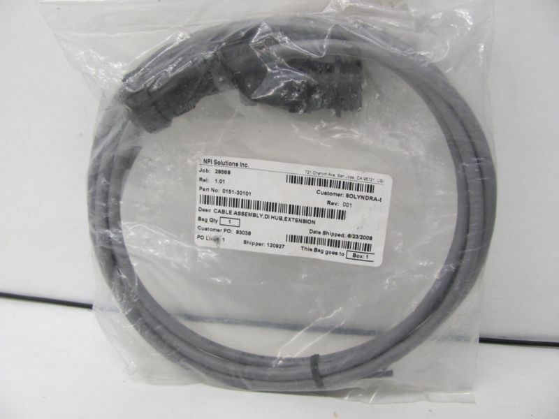 NPI SOLUTIONS CABLE ASSEMBLY HUB EXTENSION 25/08 0151-30101 NEW SEALED!!