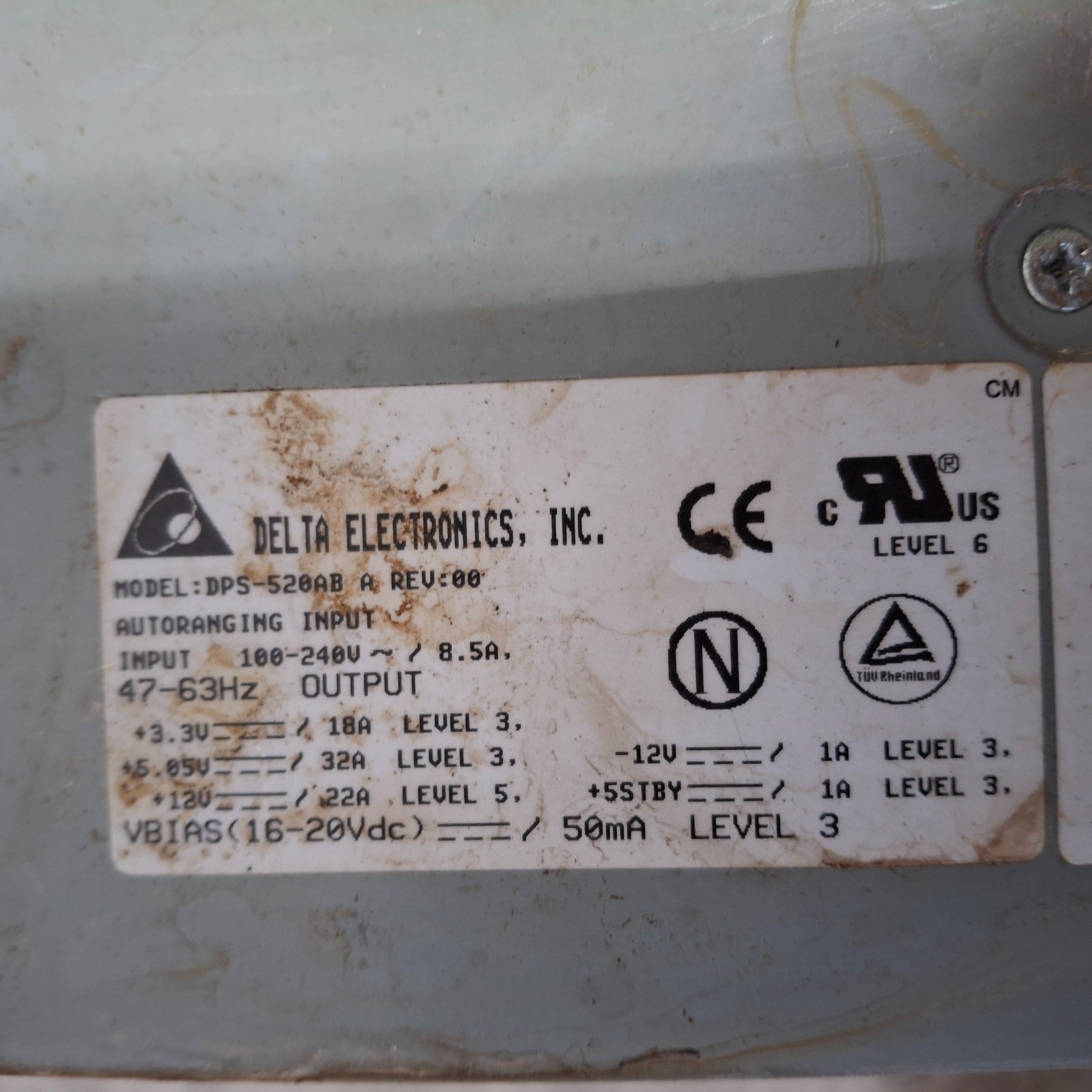 Delta DPS-52DAB 120v Power Supply Hot Swap Power Supply With Fan