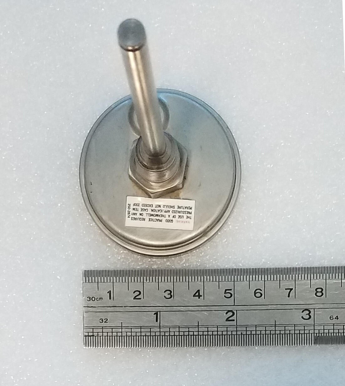 ASHCROFT 20EI60R040-0-200F 2″ Stainless Thermometer 4″Stem 1/4″ NPT Thread