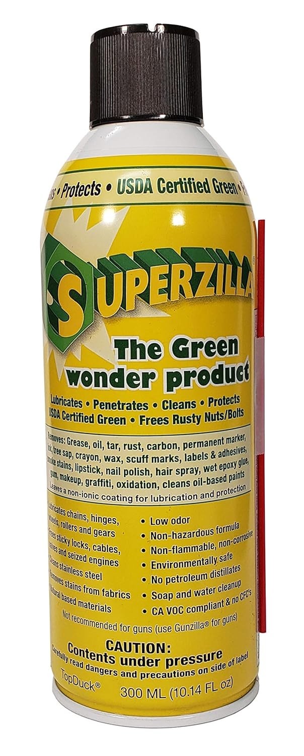Steel Rust Remover Cleaner Lubricant and Penetrating Oil Superzilla Green Wonder