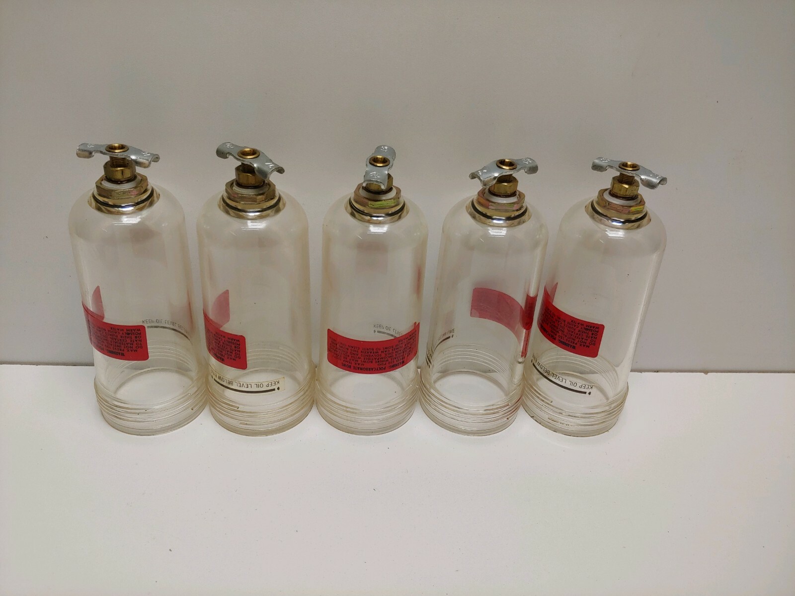 LOT OF (5) NEW OLD STOCK! NAPA POLYCARBONATE PNEUMATIC BOWLS 150 PSI MAX 90-760