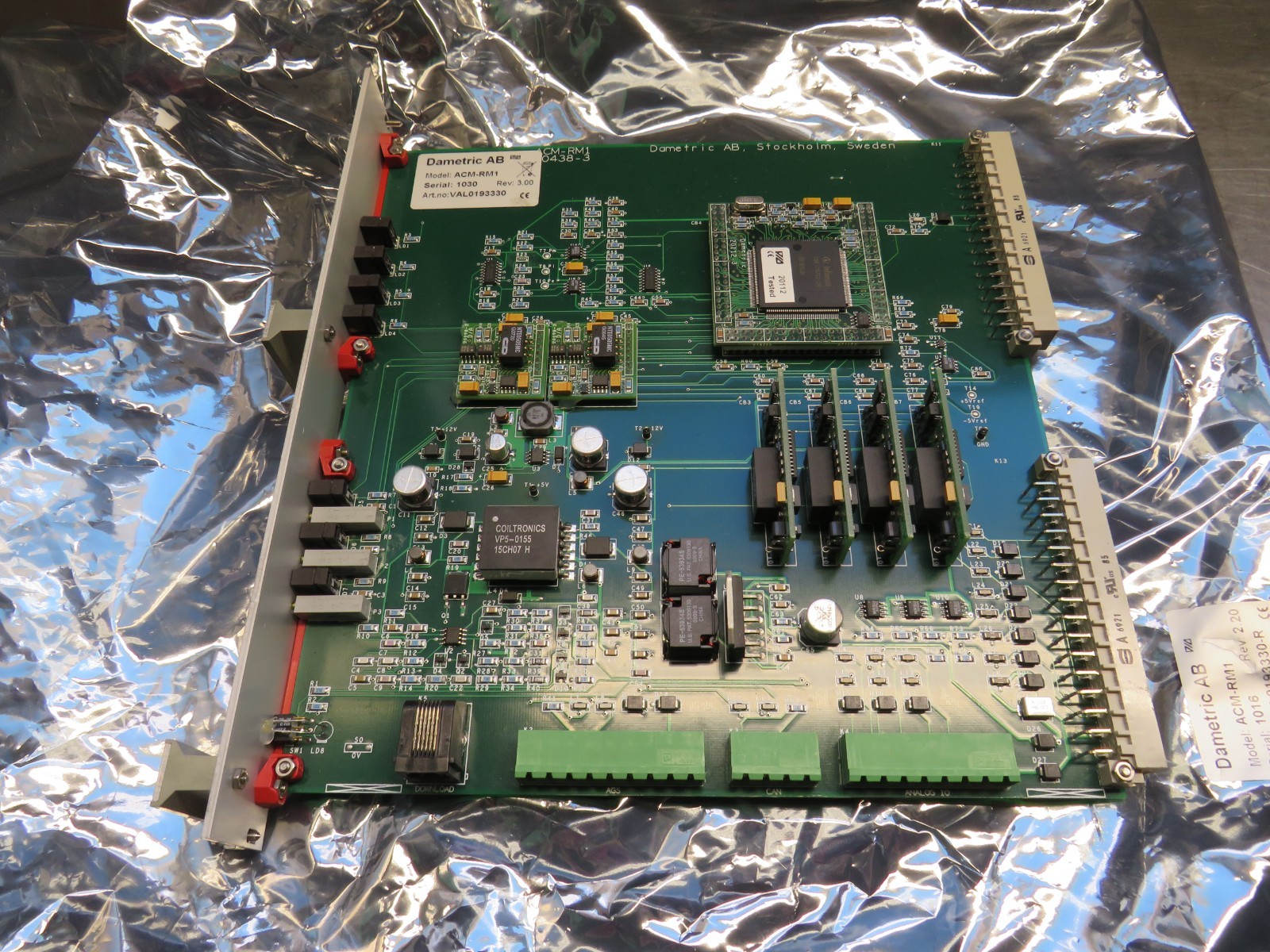 Dametric AB ACM-RM1 Rev 3.00 AGS Control Module Valmet VAL0196330
