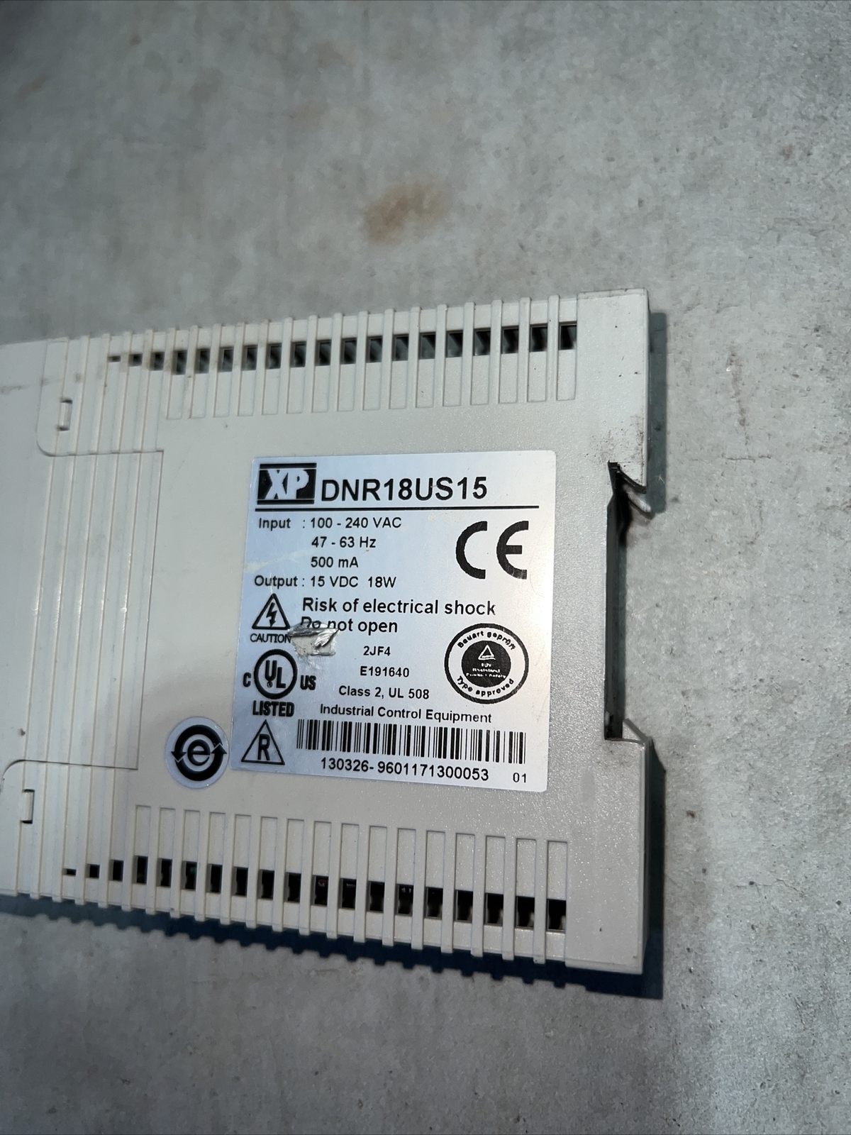 XP POWER DNR18US15 AC-DC CONVERTER