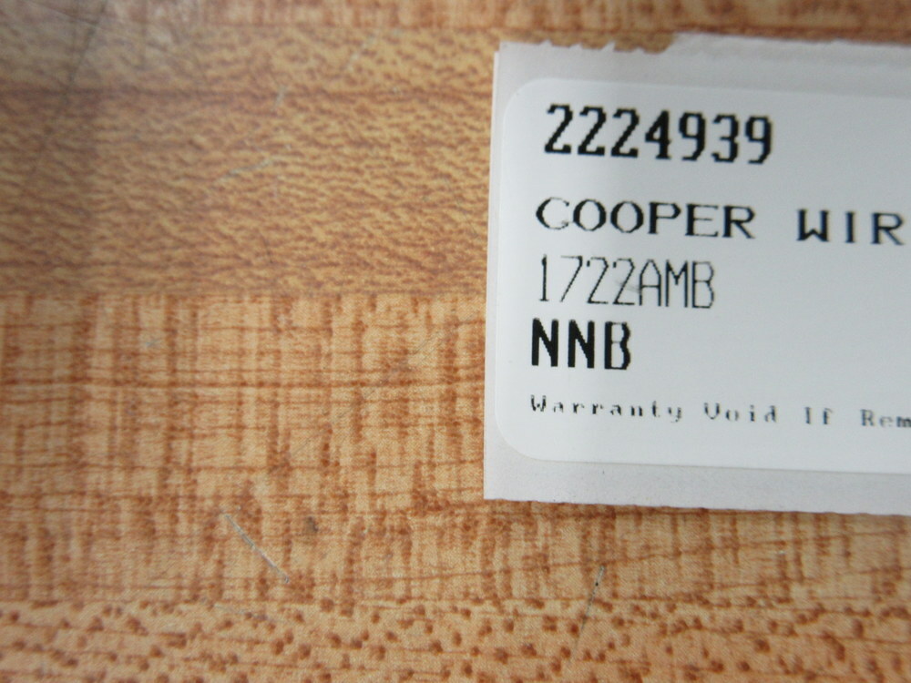 Cooper Wiring Devices 1722AMB Arrow Hart Pilot Light