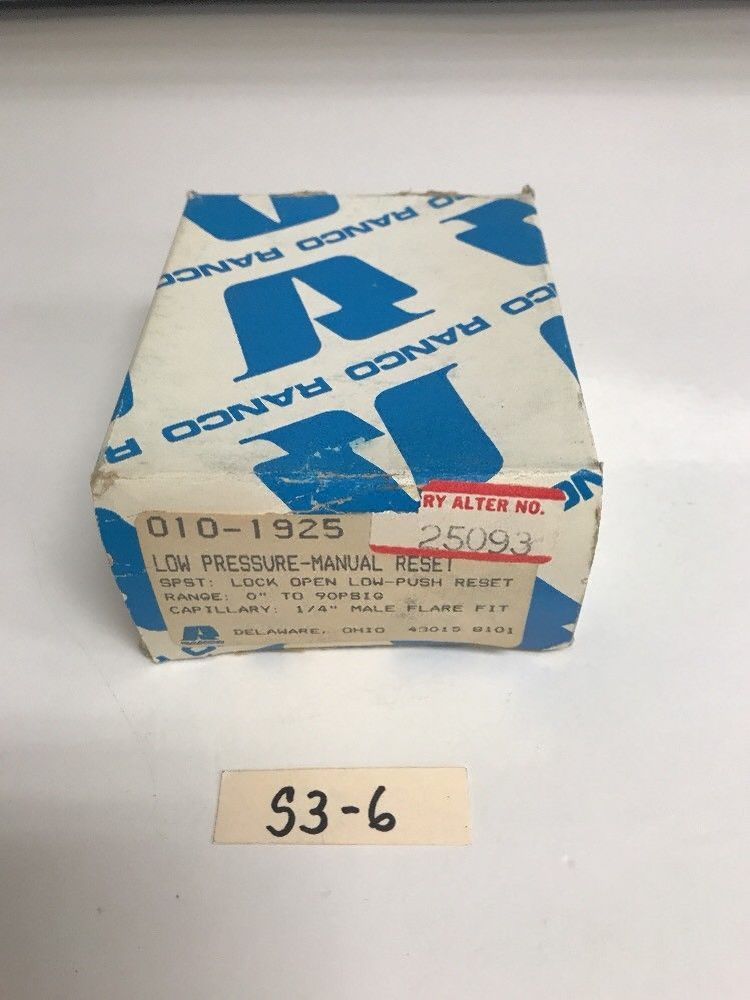 New! Ranco 010-1925 Temperature Control *Fast Shipping* Warranty!
