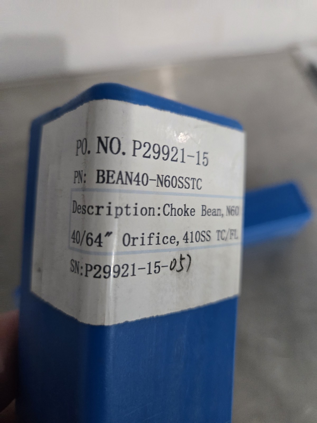 Choke Bean Orifice BEAN40-N60SSTC N60 Style 40/64″ 410SS TC/FL P29921-15