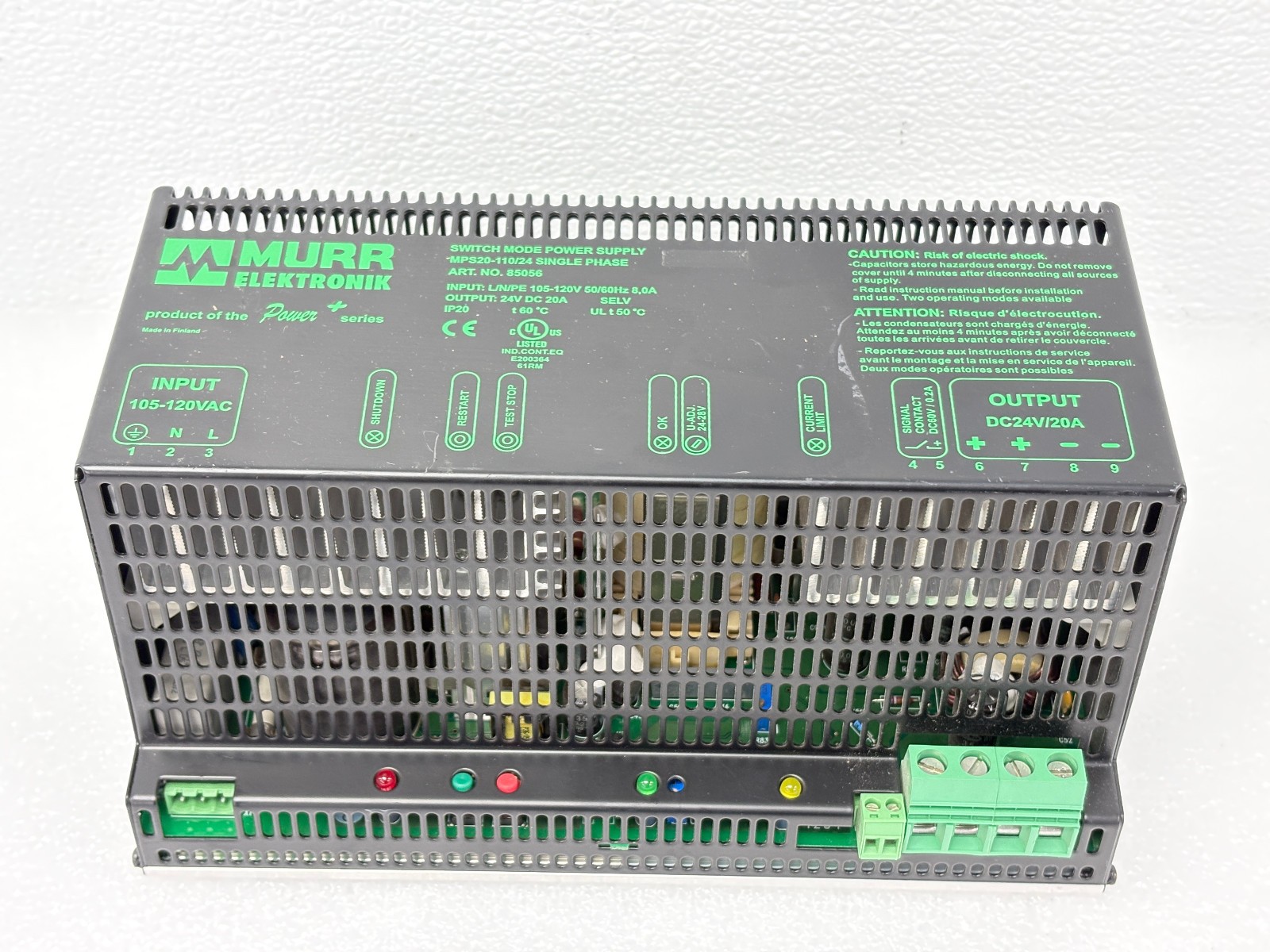 PRE OWNED | Murr Elektronik MPS20-110/24 Single Phase Switch Mode Power Supply