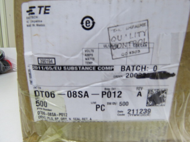 Deutsch DT06-08SA-P012 Qty of 10 per Lot Deutsch DT06-08SA-P012