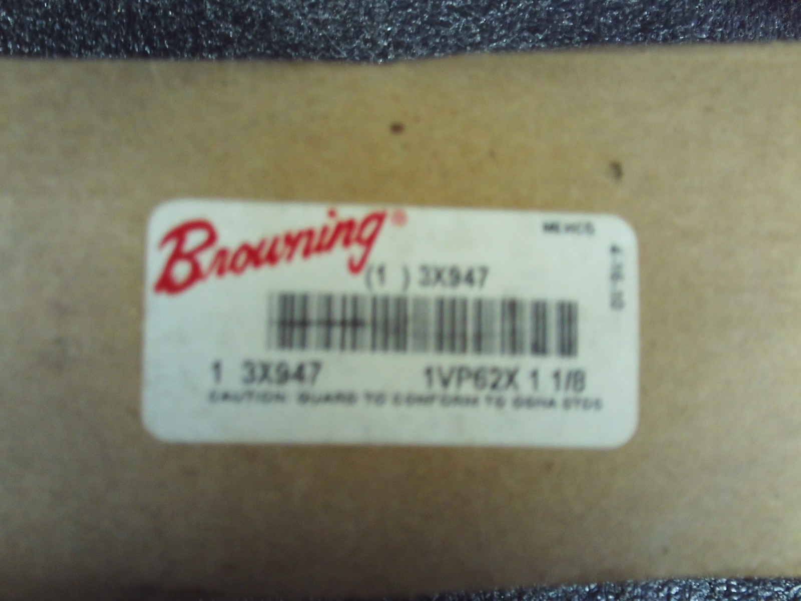 Browning V-Belt Pulley, 1-1/8″VrPitch, 5.95″OD, Iron, 3X947,(MG)
