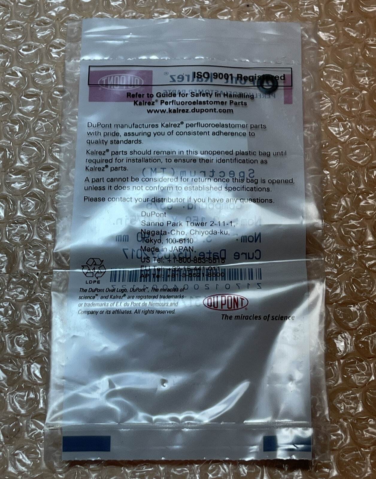(14) NEW SEALED- DuPont Kalrez Spectrum JIS P004 Compound: 6375 3.8mmX1.9mm 🇺🇸