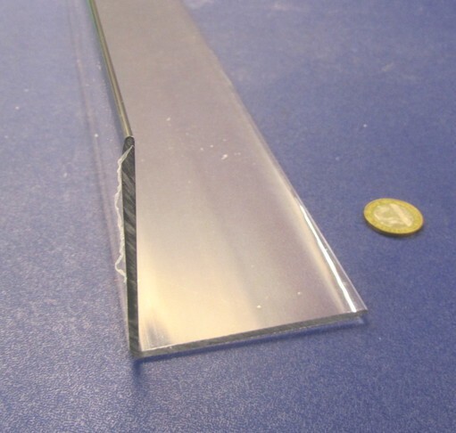 Polycarbonate Angle .100″ Thick x 2.50″ Arms x 48″ Long