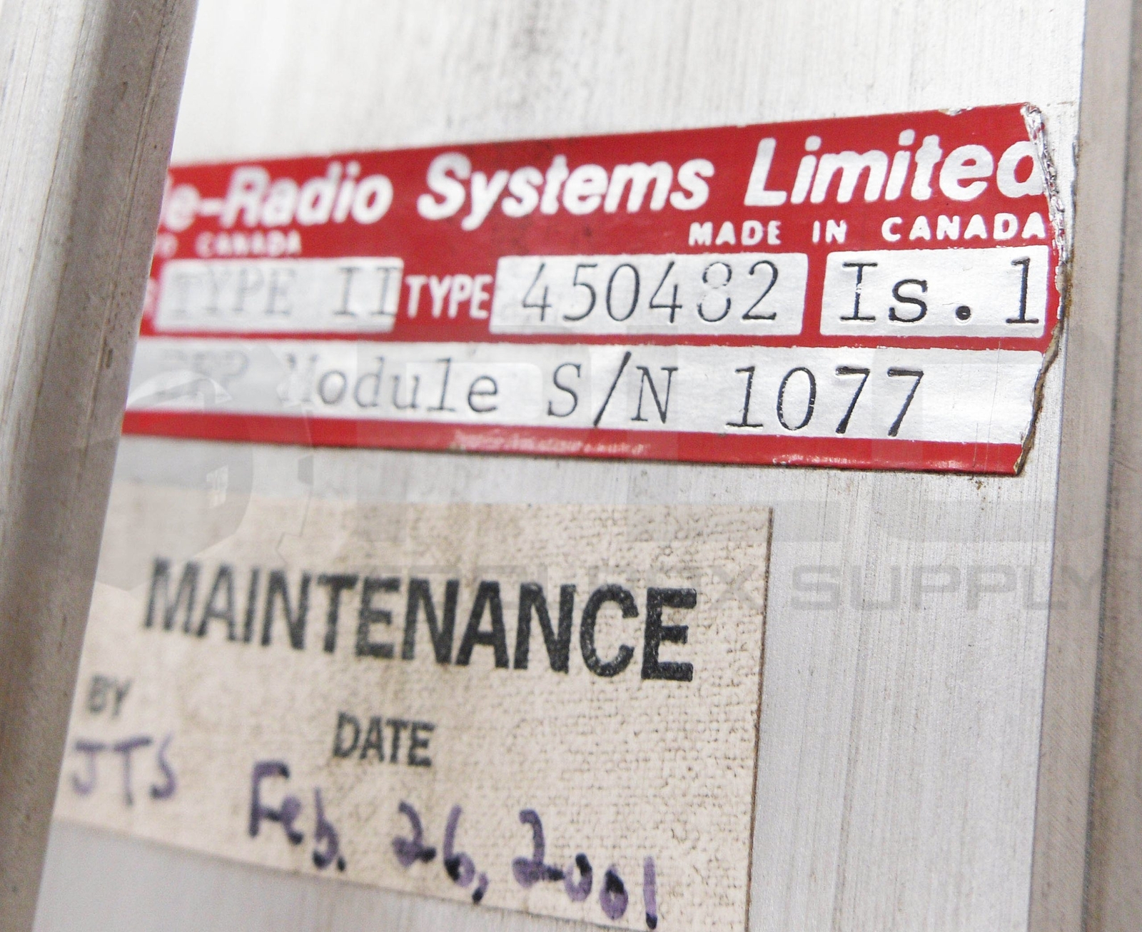 TELE-RADIO SYSTEMS 450432 EFP MODULE TYPE II