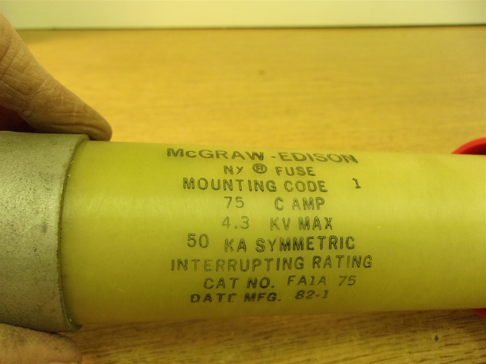 McGraw-Edison FA1A75 NX Fuse Mounting Code 1 *FREE SHIPPING*