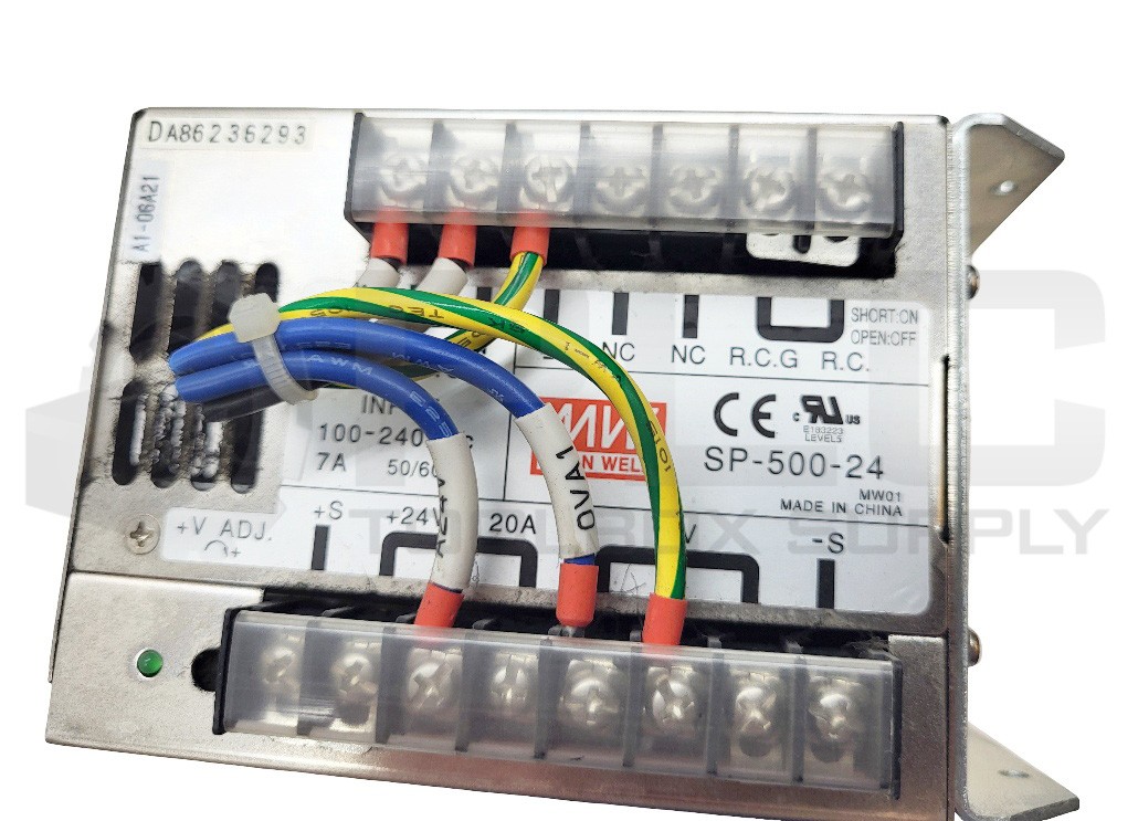 MEAN WELL SP-500-24 SWITCHING POWER SUPPLY 100-240VAC 7A 50/60HZ