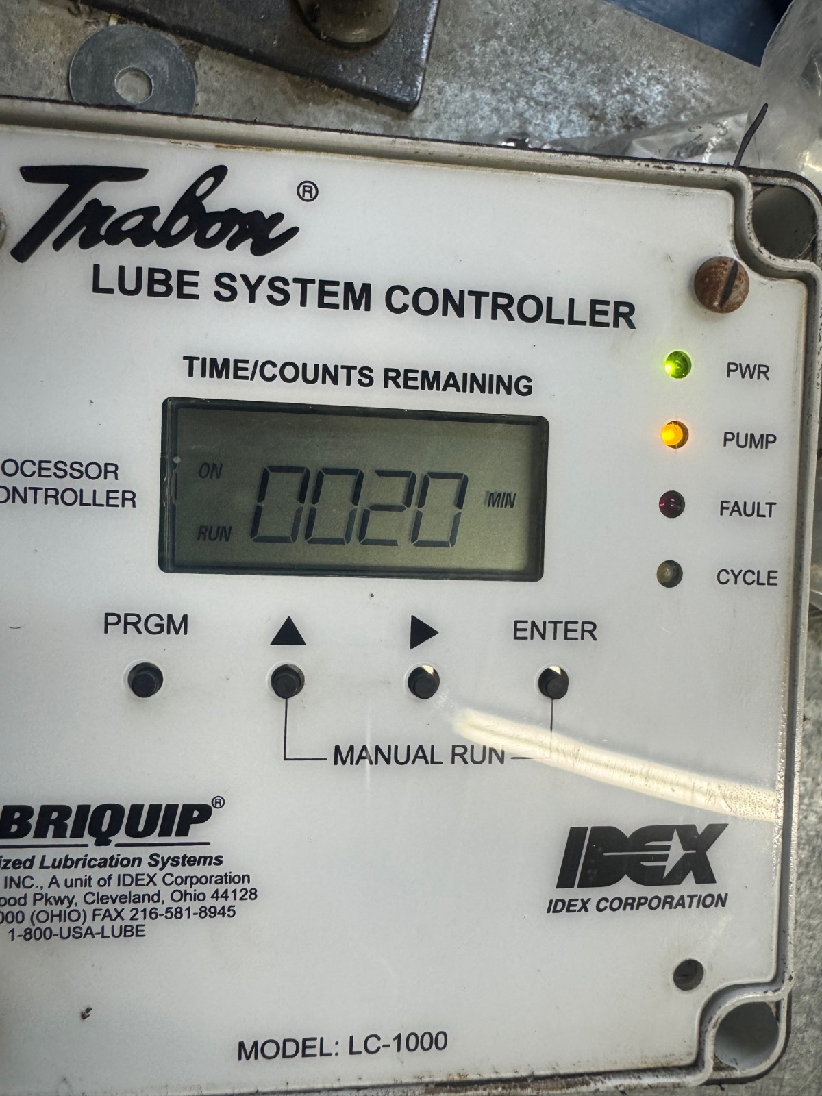 TRABON 562878 KF08A LUBE SYSTEM CONTROLLER LC 1000 115V