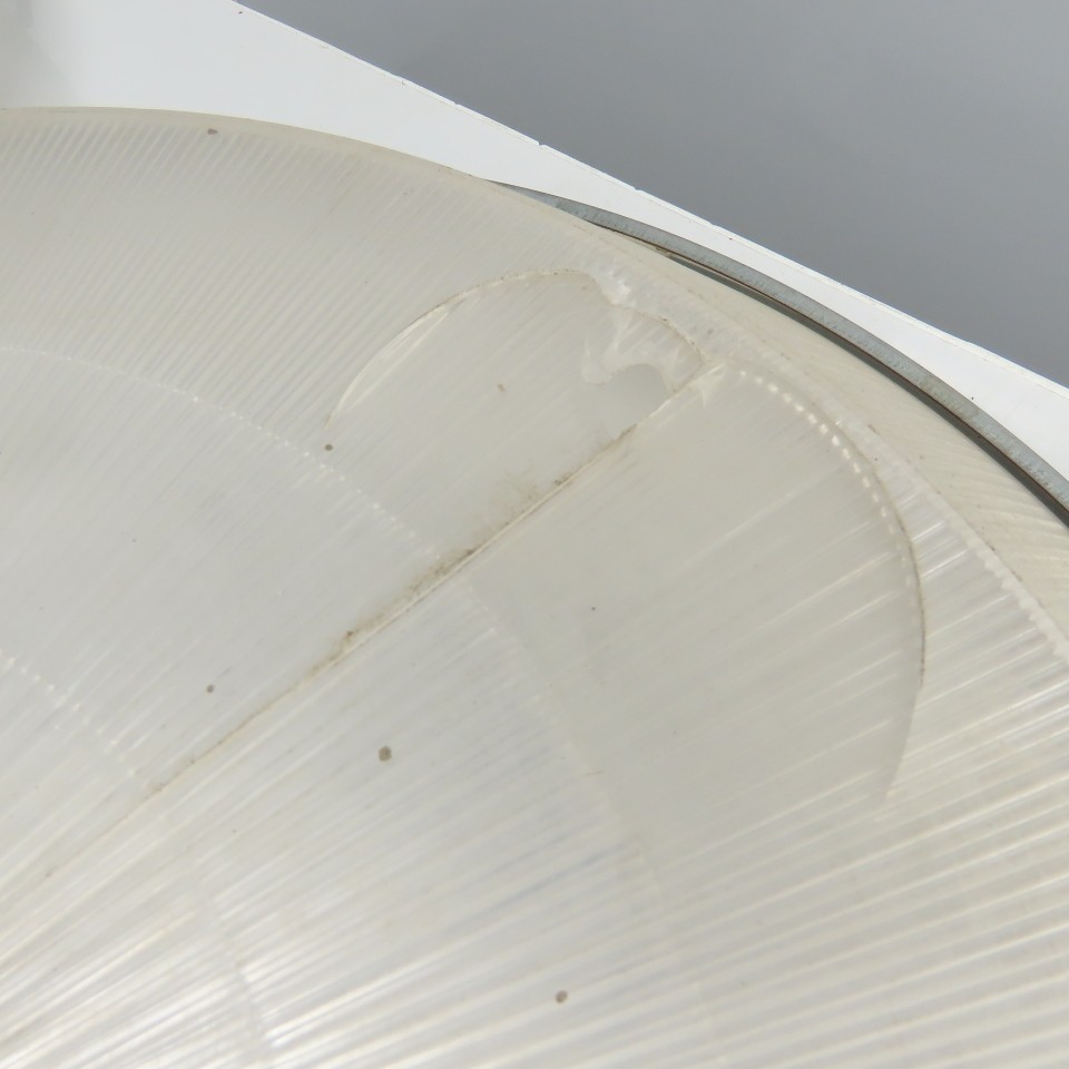 22-1/2″ OD Plastic Light Fixture Lense Cover 4″ Height Lot Of 4