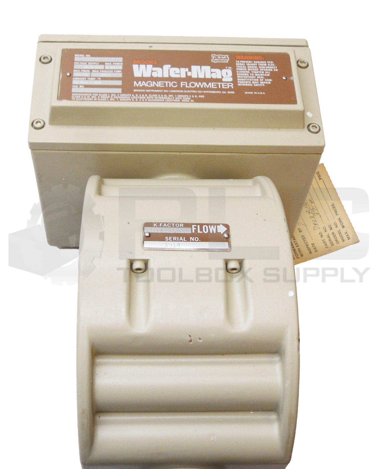 NEW BROOKS WAFER-MAG 7403A1W1A6AA MAGNETIC FLOWMETER W/ 814.1693PPG *READ*