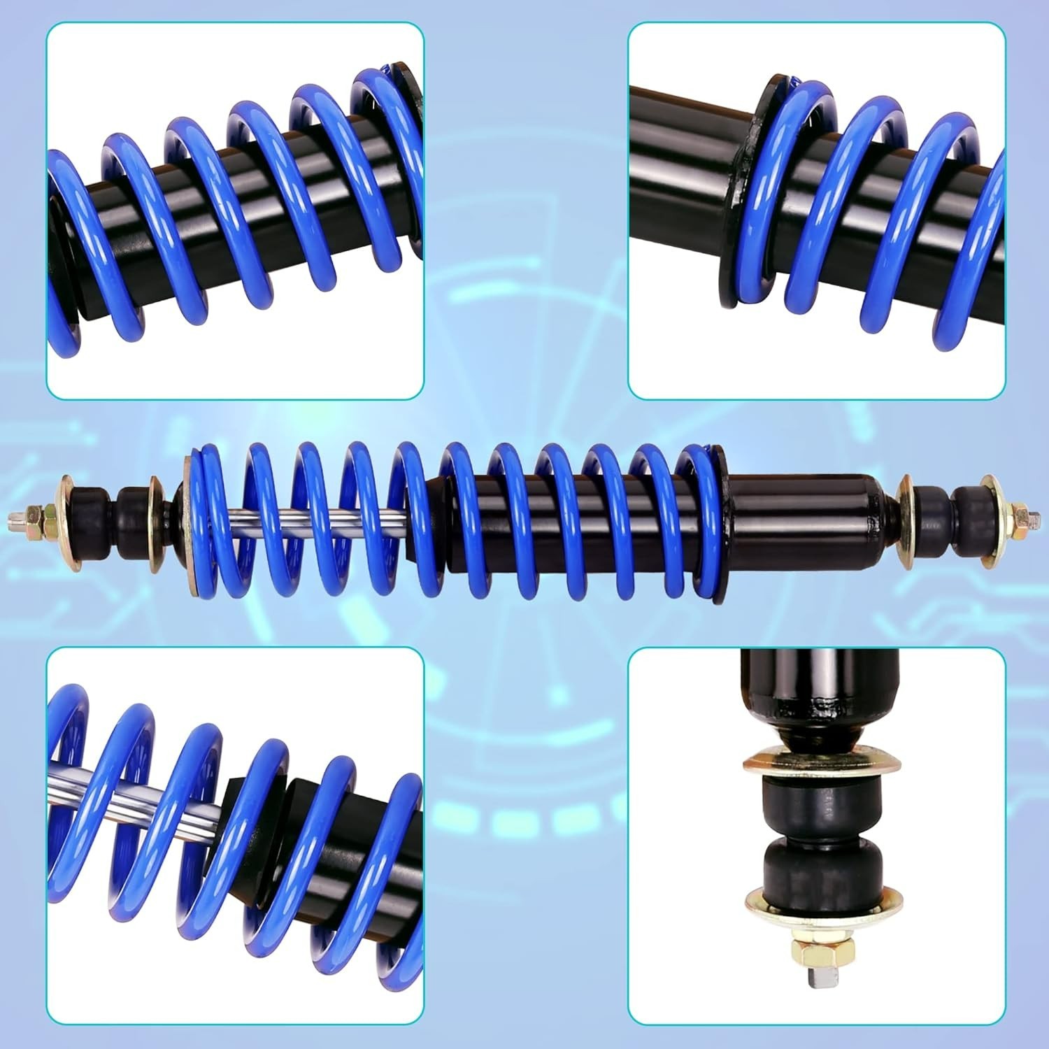 Golf Cart Front Rear Shock Absorber Set Coil Over Heavy Duty Shock Absorber Bolt