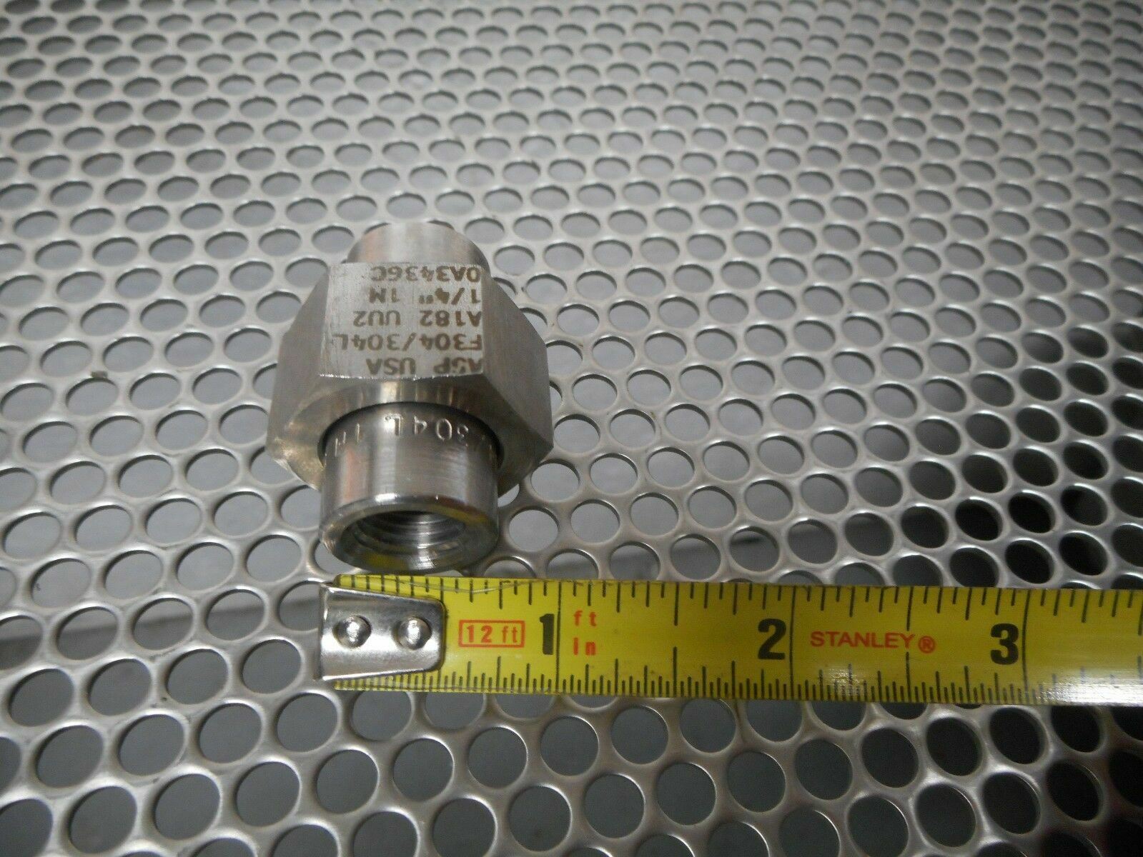 ASP F304/304L A182 UU2 1/4″ 1M A3S (4) Stainless Steel Unions New Old Stock