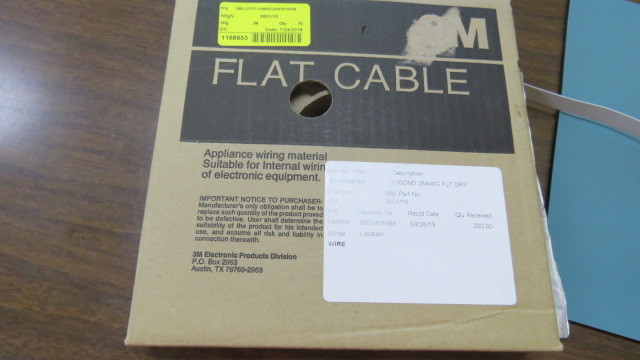 3M 3801/10 Qty of 79 per Lot Flat Cables .050″ 10C ROUND 100′ GRAY 26AWG STRAND