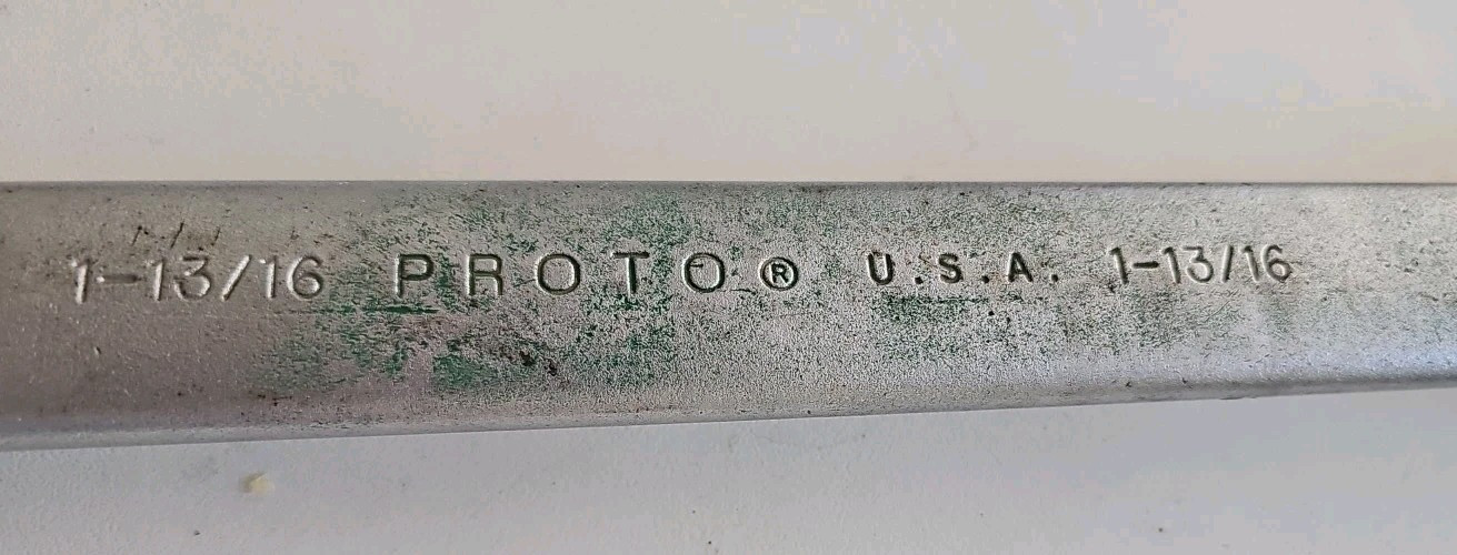 Stanley/Proto #1258 1-13/16” Open Box Wrench Used 12 Point VGC