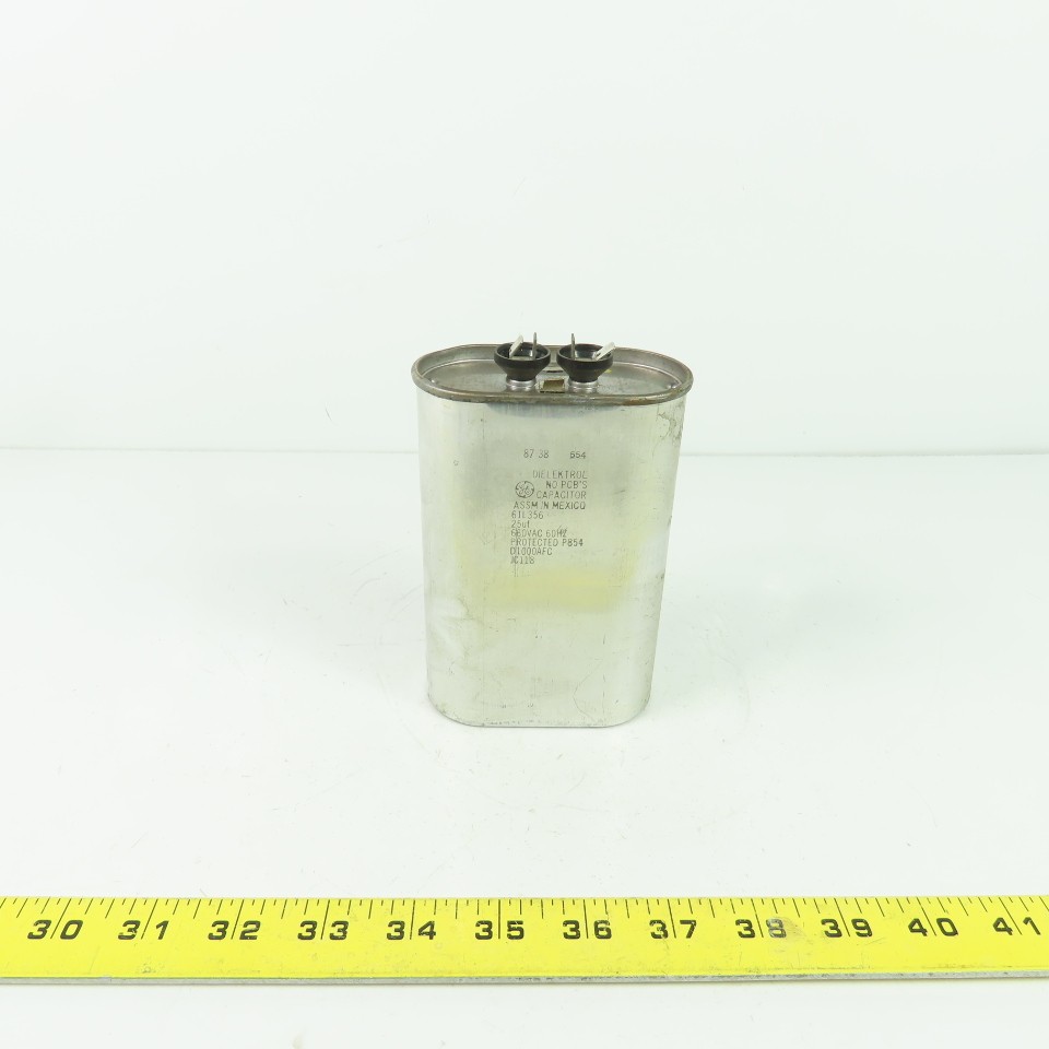 GE General Electric 61L356 Dielektrol Capacitor 25uf 660VAC 60Hz D100AFC JC118