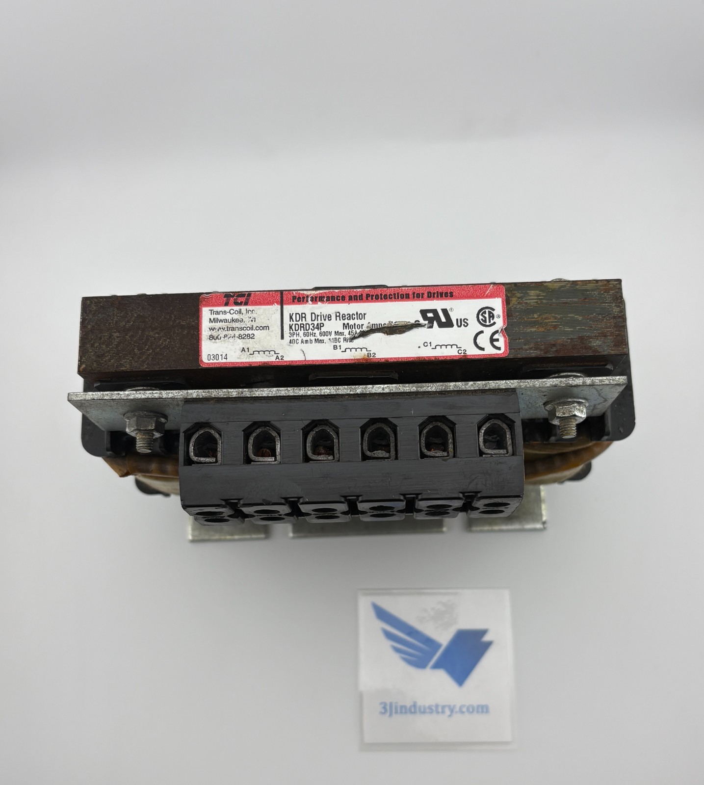 Trans-Coil KDRD34P KDR Drive Reactor 3 Phase 600V 34A Line Reactor Choke