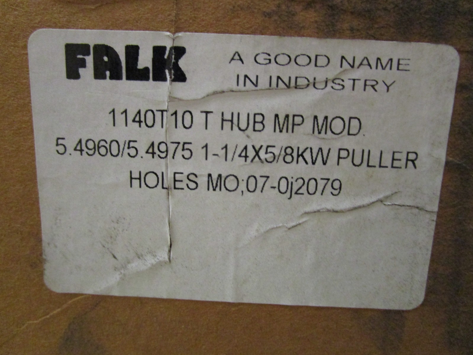 New Falk 1140T10 T Hub/Mod. 5.4960/5.4975 1-1/4×5/8 KW Puller 07-0j2079 52059AES